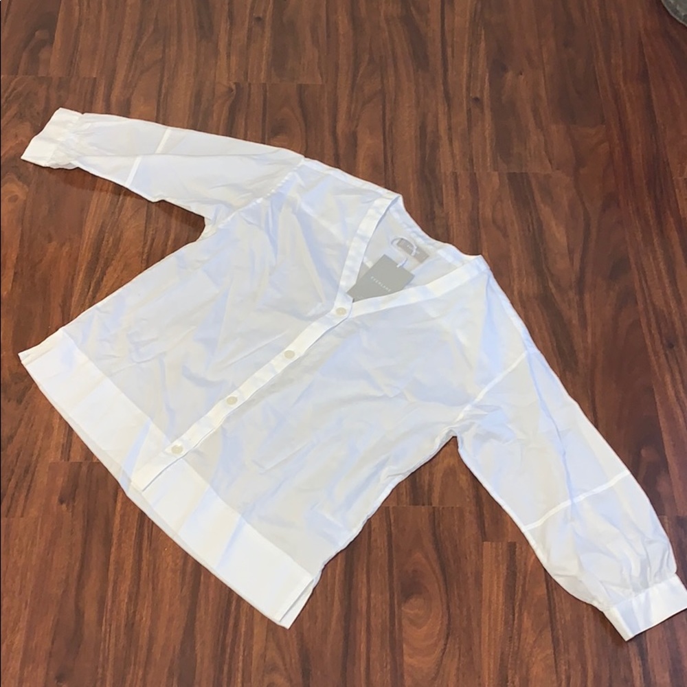 Everlane The Silky Cotton Lantern Top
